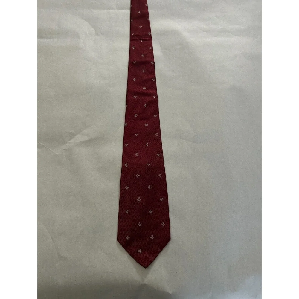Brooks Brothers‎ Neck Tie 100% Silk Red Burgundy Made Ireland Vintage EUC